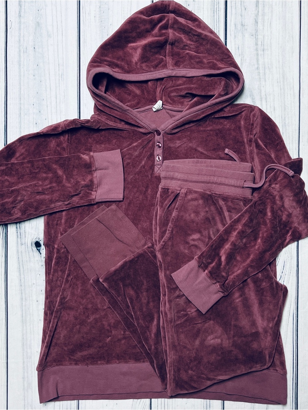 Kate Quinn Velour Hoodie & Jogger Set Size M/L